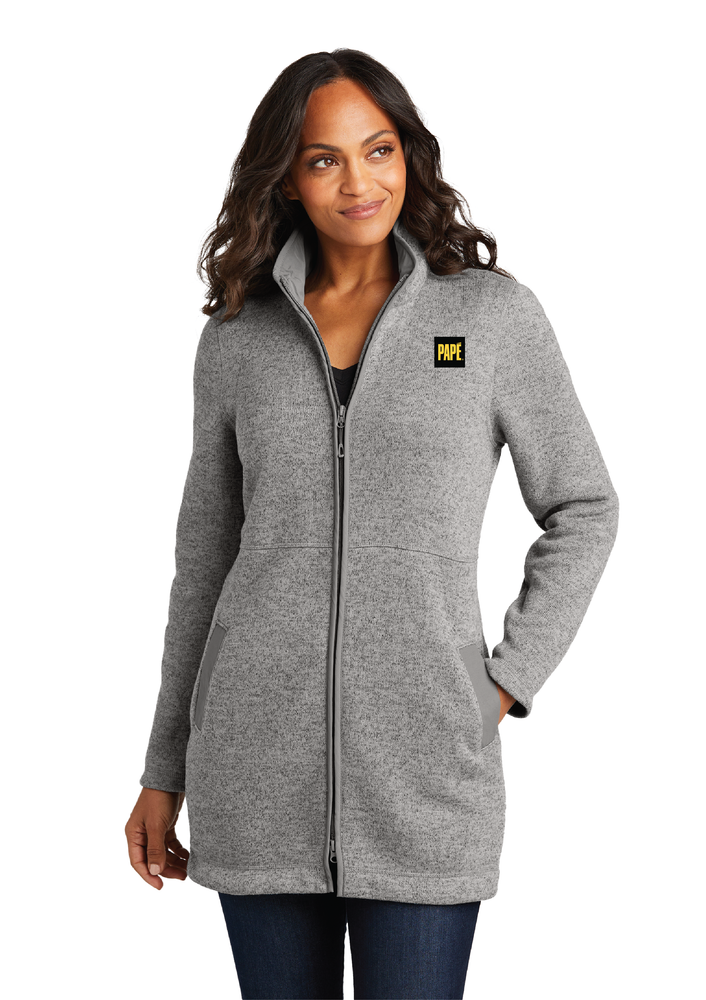 *NEW* Port Authority® Ladies Arc Sweater Fleece Long Jacket