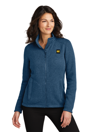 *NEW* Port Authority® Ladies Arc Sweater Fleece Jacket