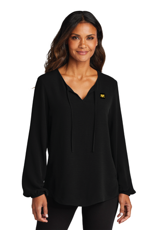 *NEW* Port Authority® Ladies Textured Crepe Blouse