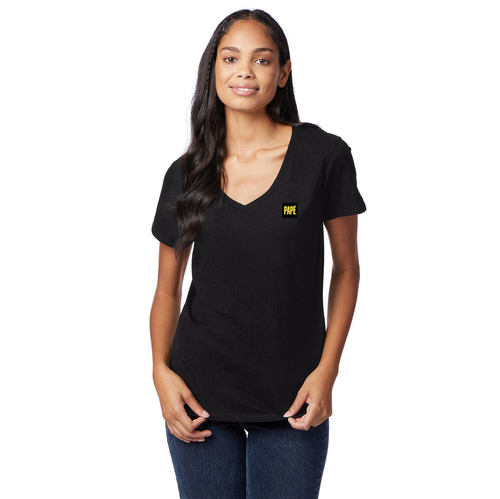 Hanes Ladies Perfect-T Cotton V-Neck T-Shirt (Printed)