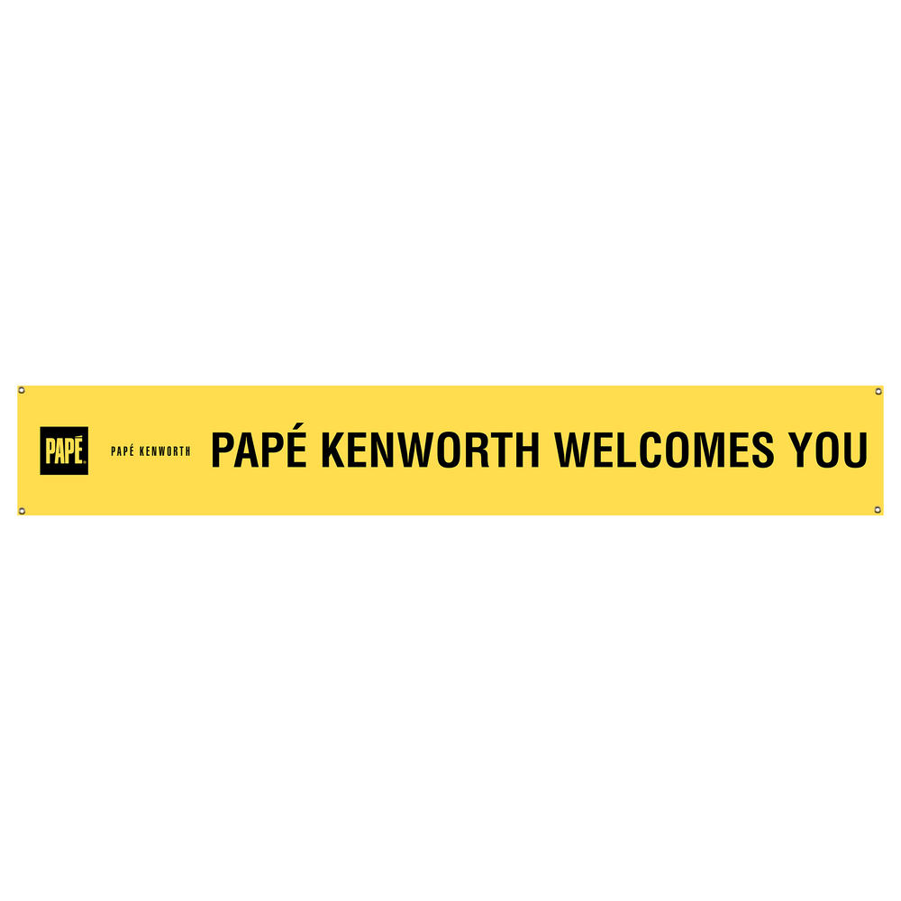
            
                Load image into Gallery viewer, 20&amp;#39; x 3&amp;#39; Banner - Papé Kenworth &amp;quot;Welcomes You&amp;quot; **RENT**
            
        