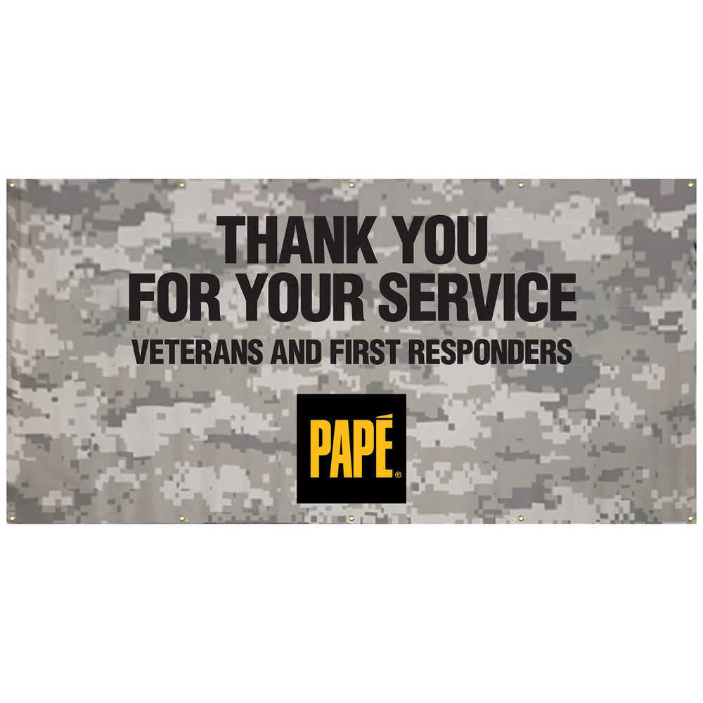 8' x 5' Banner - Thank You for Your Service **RENT**