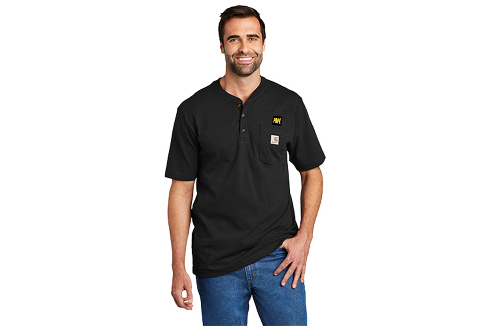 Carhartt Men's Workwear Short-Sleeve Henley T-Shirt - Carbon Heather,XL
